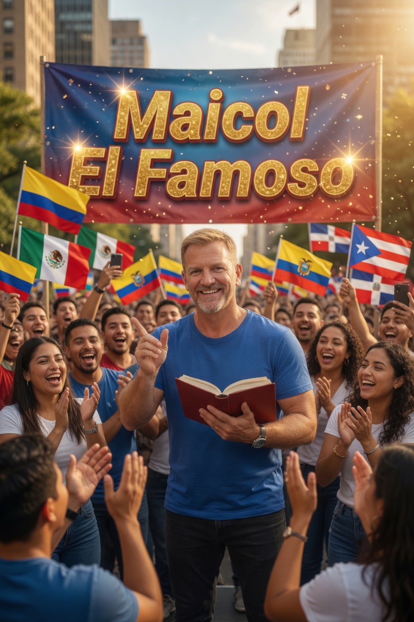 Maicol El Famoso with fans